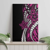 Polynesian Plumeria Floral Tattoo Pattern Canvas Wall Art Pink Style LT9 - Polynesian Pride