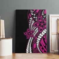 Polynesian Plumeria Floral Tattoo Pattern Canvas Wall Art Pink Style LT9 - Polynesian Pride