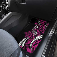 Polynesian Plumeria Floral Tattoo Pattern Car Mats Pink Style LT9 - Polynesian Pride