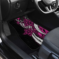 Polynesian Plumeria Floral Tattoo Pattern Car Mats Pink Style LT9 - Polynesian Pride