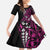 Polynesian Plumeria Floral Tattoo Pattern Family Matching Mermaid Dress and Hawaiian Shirt Pink Style