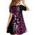 Polynesian Plumeria Floral Tattoo Pattern Family Matching Mermaid Dress and Hawaiian Shirt Pink Style