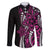 Polynesian Plumeria Floral Tattoo Pattern Family Matching Mermaid Dress and Hawaiian Shirt Pink Style