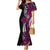 Polynesian Plumeria Floral Tattoo Pattern Family Matching Mermaid Dress and Hawaiian Shirt Pink Style