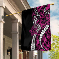 Polynesian Plumeria Floral Tattoo Pattern Garden Flag Pink Style LT9 House Flag Pink - Polynesian Pride
