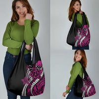 Polynesian Plumeria Floral Tattoo Pattern Grocery Bag Pink Style LT9 - Polynesian Pride