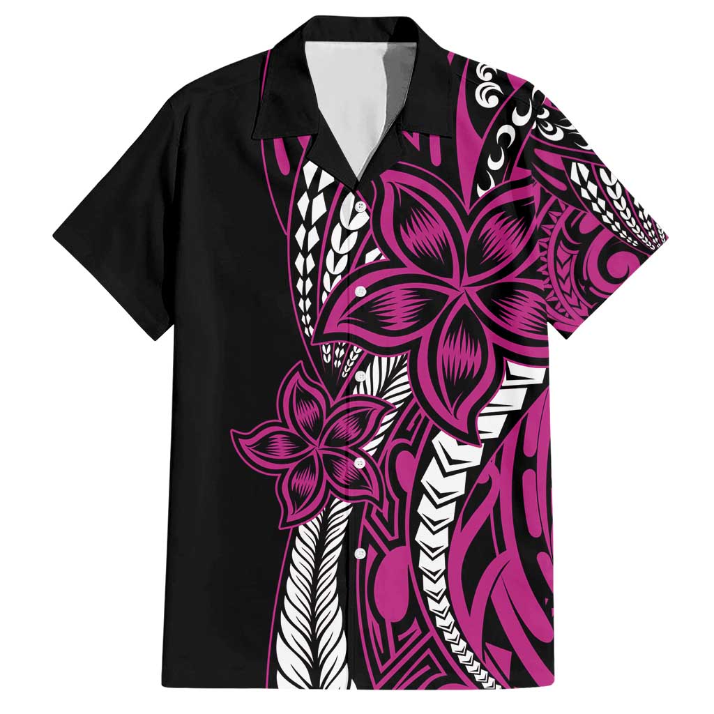 Polynesian Plumeria Floral Tattoo Pattern Hawaiian Shirt Pink Style LT9 Pink - Polynesian Pride