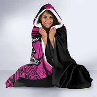 Polynesian Plumeria Floral Tattoo Pattern Hooded Blanket Pink Style LT9 - Polynesian Pride