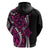 Polynesian Plumeria Floral Tattoo Pattern Hoodie Pink Style