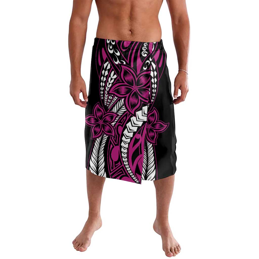 Polynesian Plumeria Floral Tattoo Pattern Lavalava Pink Style LT9 Pink - Polynesian Pride