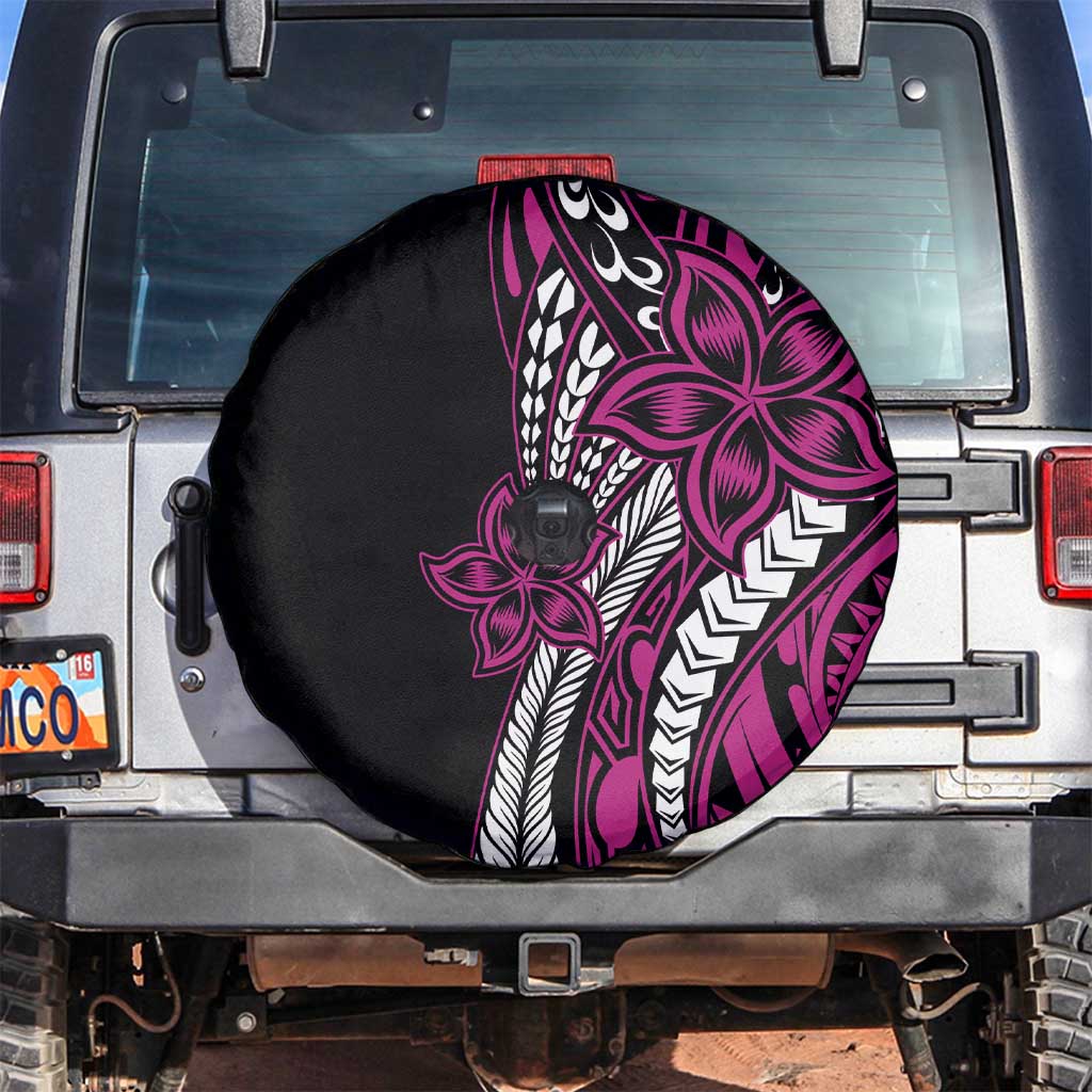 Polynesian Plumeria Floral Tattoo Pattern Spare Tire Cover Pink Style LT9 Pink - Polynesian Pride
