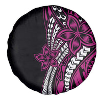 Polynesian Plumeria Floral Tattoo Pattern Spare Tire Cover Pink Style LT9 - Polynesian Pride