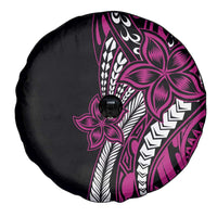 Polynesian Plumeria Floral Tattoo Pattern Spare Tire Cover Pink Style LT9 - Polynesian Pride