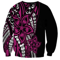 Polynesian Plumeria Floral Tattoo Pattern Sweatshirt Pink Style LT9 - Polynesian Pride