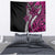 Polynesian Plumeria Floral Tattoo Pattern Tapestry Pink Style