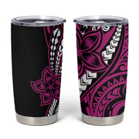 Polynesian Plumeria Floral Tattoo Pattern Tumbler Cup Pink Style LT9 Pink - Polynesian Pride
