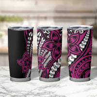 Polynesian Plumeria Floral Tattoo Pattern Tumbler Cup Pink Style LT9 - Polynesian Pride