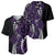 Polynesian Plumeria Floral Tattoo Pattern Baseball Jersey Purple Style