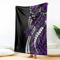 Polynesian Plumeria Floral Tattoo Pattern Blanket Purple Style LT9 - Polynesian Pride