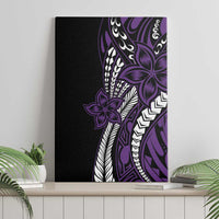 Polynesian Plumeria Floral Tattoo Pattern Canvas Wall Art Purple Style LT9 - Polynesian Pride