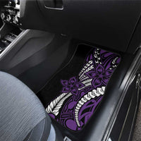 Polynesian Plumeria Floral Tattoo Pattern Car Mats Purple Style LT9 - Polynesian Pride