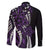 Polynesian Plumeria Floral Tattoo Pattern Family Matching Mermaid Dress and Hawaiian Shirt Purple Style