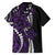 Polynesian Plumeria Floral Tattoo Pattern Family Matching Off Shoulder Maxi Dress and Hawaiian Shirt Purple Style