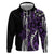 Polynesian Plumeria Floral Tattoo Pattern Hoodie Purple Style