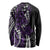 Polynesian Plumeria Floral Tattoo Pattern Long Sleeve Shirt Purple Style