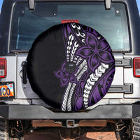 Polynesian Plumeria Floral Tattoo Pattern Spare Tire Cover Purple Style LT9 Purple - Polynesian Pride