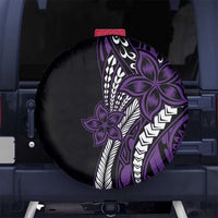 Polynesian Plumeria Floral Tattoo Pattern Spare Tire Cover Purple Style LT9 - Polynesian Pride