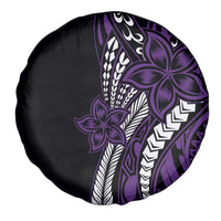 Polynesian Plumeria Floral Tattoo Pattern Spare Tire Cover Purple Style LT9 - Polynesian Pride