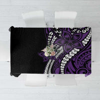 Polynesian Plumeria Floral Tattoo Pattern Tablecloth Purple Style LT9 Purple - Polynesian Pride