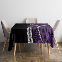 Polynesian Plumeria Floral Tattoo Pattern Tablecloth Purple Style LT9 - Polynesian Pride
