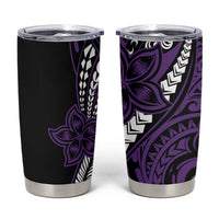 Polynesian Plumeria Floral Tattoo Pattern Tumbler Cup Purple Style LT9 Purple - Polynesian Pride