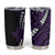 Polynesian Plumeria Floral Tattoo Pattern Tumbler Cup Purple Style