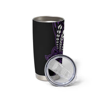 Polynesian Plumeria Floral Tattoo Pattern Tumbler Cup Purple Style LT9 - Polynesian Pride