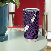 Polynesian Plumeria Floral Tattoo Pattern Tumbler Cup Purple Style LT9 - Polynesian Pride