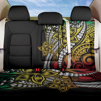 Polynesian Plumeria Floral Tattoo Pattern Back Car Seat Cover Reggae Style