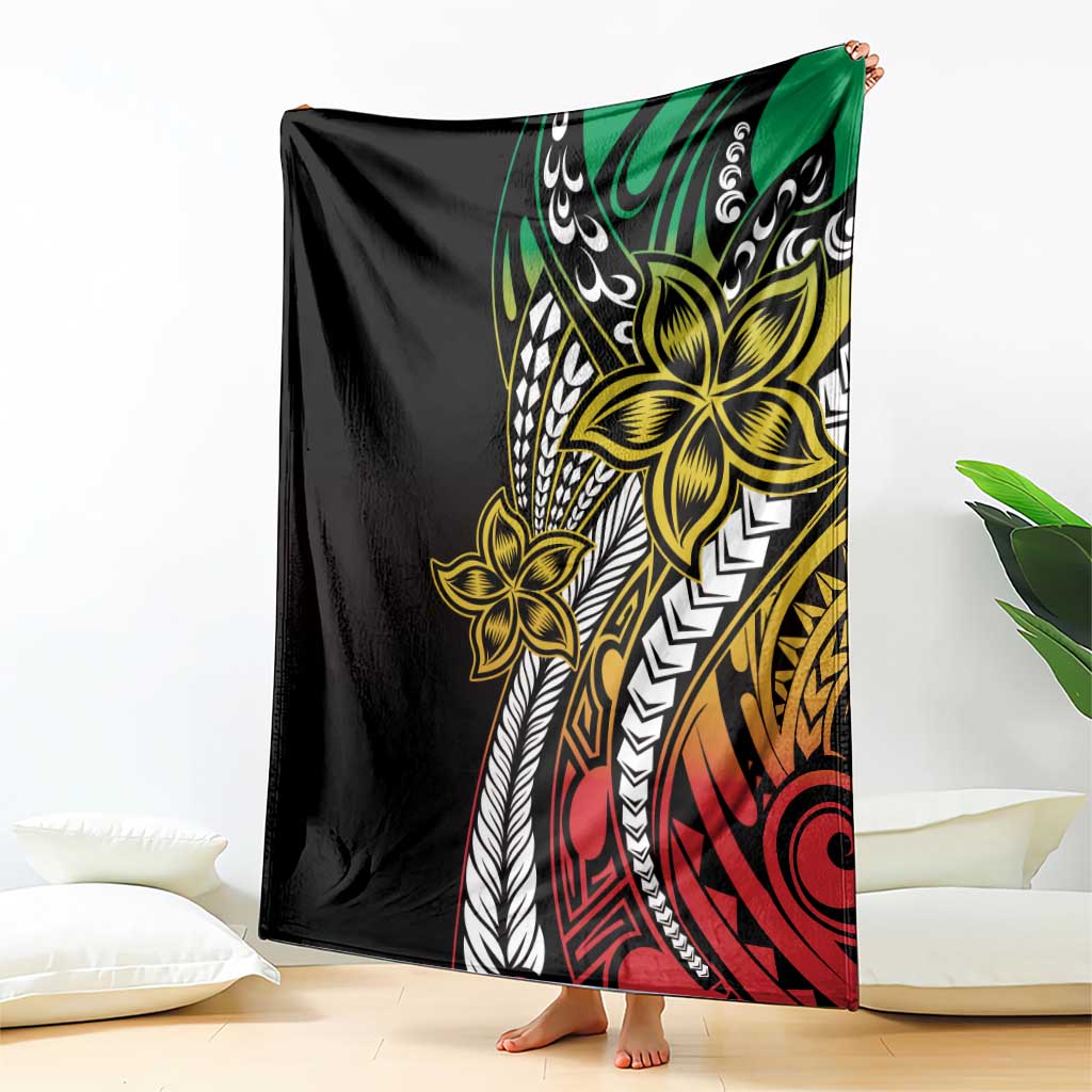 Polynesian Plumeria Floral Tattoo Pattern Blanket Reggae Style LT9 - Polynesian Pride
