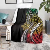 Polynesian Plumeria Floral Tattoo Pattern Blanket Reggae Style LT9 - Polynesian Pride