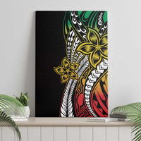 Polynesian Plumeria Floral Tattoo Pattern Canvas Wall Art Reggae Style LT9 - Polynesian Pride