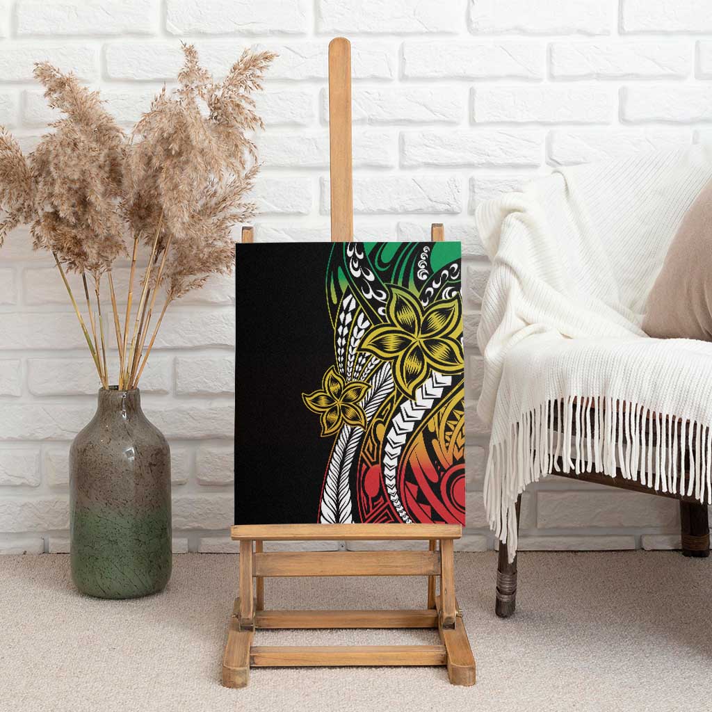 Polynesian Plumeria Floral Tattoo Pattern Canvas Wall Art Reggae Style LT9 - Polynesian Pride