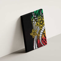 Polynesian Plumeria Floral Tattoo Pattern Canvas Wall Art Reggae Style LT9 - Polynesian Pride