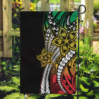 Polynesian Plumeria Floral Tattoo Pattern Garden Flag Reggae Style LT9 Garden Flag Reggae - Polynesian Pride