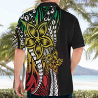 Polynesian Plumeria Floral Tattoo Pattern Hawaiian Shirt Reggae Style LT9 - Polynesian Pride