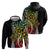 Polynesian Plumeria Floral Tattoo Pattern Hoodie Reggae Style