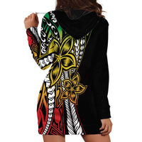 Polynesian Plumeria Floral Tattoo Pattern Hoodie Dress Reggae Style LT9 - Polynesian Pride