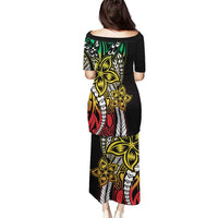 Polynesian Plumeria Floral Tattoo Pattern Puletasi Reggae Style LT9 - Polynesian Pride