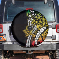 Polynesian Plumeria Floral Tattoo Pattern Spare Tire Cover Reggae Style LT9 Reggae - Polynesian Pride